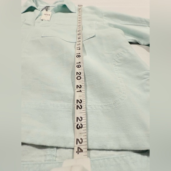 By Anthropologie Collared Patch Pocket Utility Popover Top - XS - NWT - Picture 13 of 14